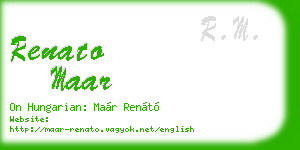 renato maar business card