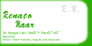 renato maar business card